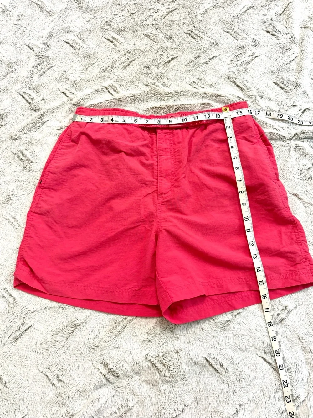 Lands' End Boys Swim Shorts Trunks Size 10-12 Pink Lined Elastic Drawstring